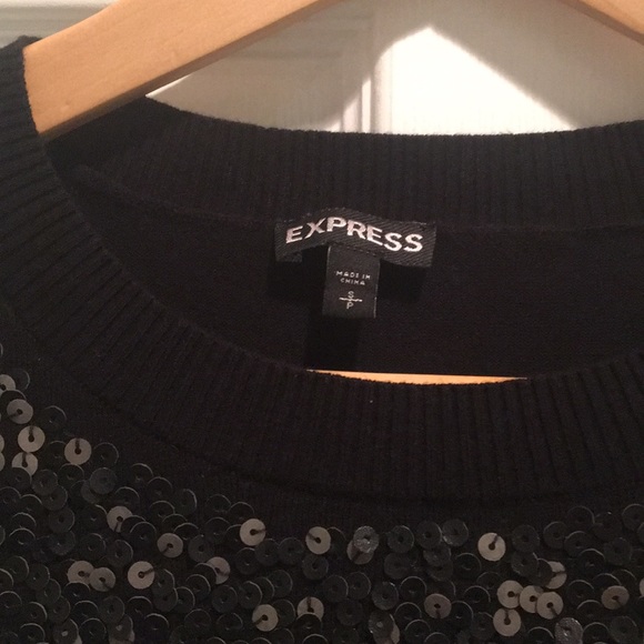 Express black sequence sweater size small - Picture 2 of 5